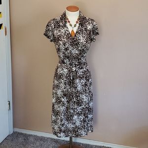 Ann Taylor Petite Cap sleeve Wrap Dress size 8
